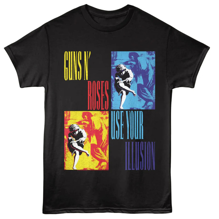 GUNS N ROSES cd cvrs USE YOUR ILLUSION I & II Official SHIRT LRG