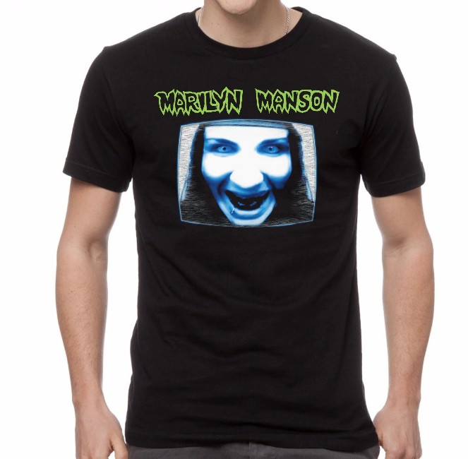 MARILYN MANSON cd cvr GET YOUR GUNN Manson TV Official SHIRT XL new 