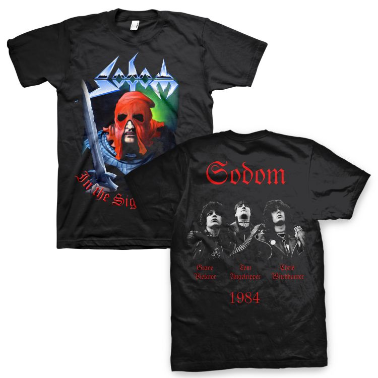 SODOM cd cvr IN THE SIGN OF EVIL / GROUP PHOTO 1984 Official SHIRT