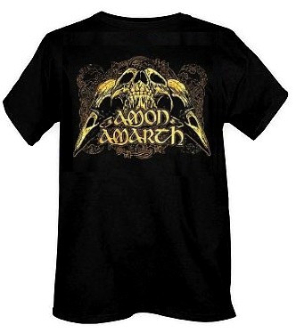 AMON AMARTH cd lgo RAVEN SKULLS Official SHIRT LAST MED New nbp